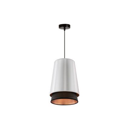 Duolla - Пендел BELL SHINY 1xE27/15W/230V Ø 25 см сребрист/черен