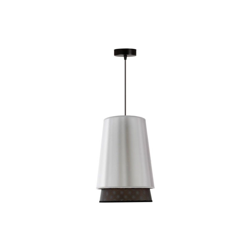 Duolla - Пендел BELL SHINY 1xE27/15W/230V Ø 25 см сребрист/черен