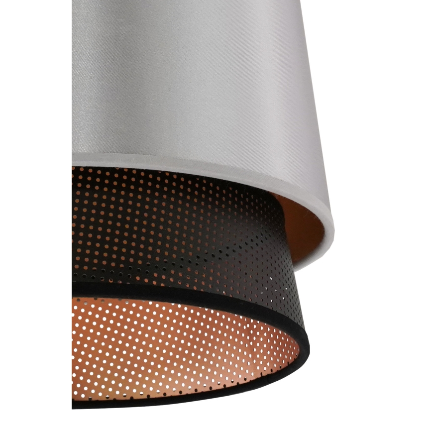 Duolla - Пендел BELL SHINY 1xE27/15W/230V Ø 25 см сребрист/черен