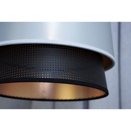 Duolla - Пендел BELL SHINY 1xE27/15W/230V Ø 25 см сребрист/черен