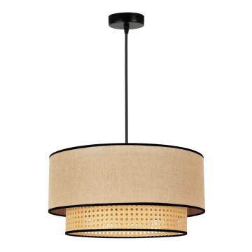 Duolla - Пендел BOHO 1xE27/15W/230V Ø 45 см бежов/ратан