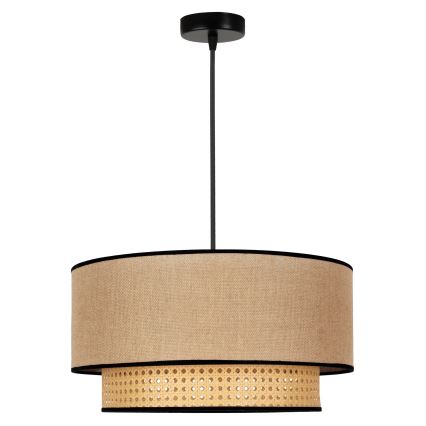 Duolla - Пендел BOHO 1xE27/15W/230V Ø 45 см бежов/ратан