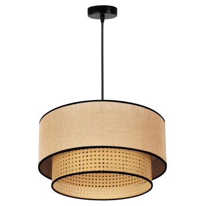 Duolla - Пендел BOHO 1xE27/15W/230V Ø 45 см бежов/ратан