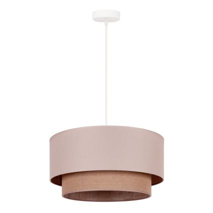 Duolla - Пендел BOHO 1xE27/15W/230V Ø 45 см бежов/кафяв