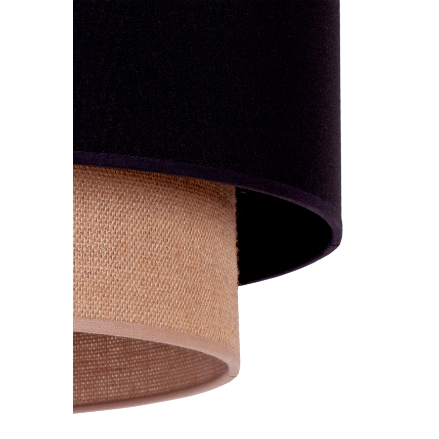 Duolla - Пендел BOHO 1xE27/15W/230V Ø 45 см черен/кафяв