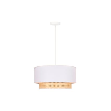 Duolla - Пендел BOHO 1xE27/15W/230V Ø 45 см кремав/ратанов