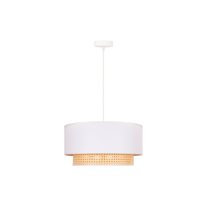 Duolla - Пендел BOHO 1xE27/15W/230V Ø 45 см кремав/ратанов