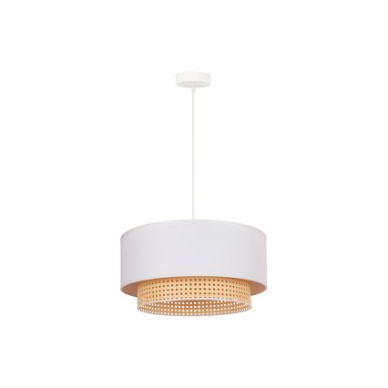 Duolla - Пендел BOHO 1xE27/15W/230V Ø 45 см кремав/ратанов