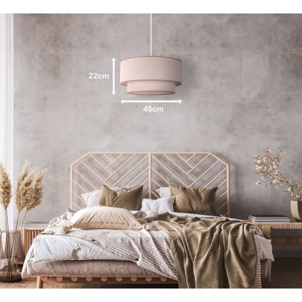 Duolla - Пендел BOHO 1xE27/40W/230V Ø 45 см бежов