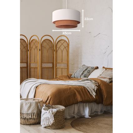 Duolla - Пендел BOHO 1xE27/40W/230V Ø 45 см кремав/кафяв