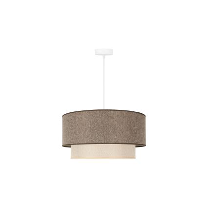 Duolla - Пендел BOHO ECO RECYCLING 1xE27/15W/230V Ø 45 см кафяв/кремав
