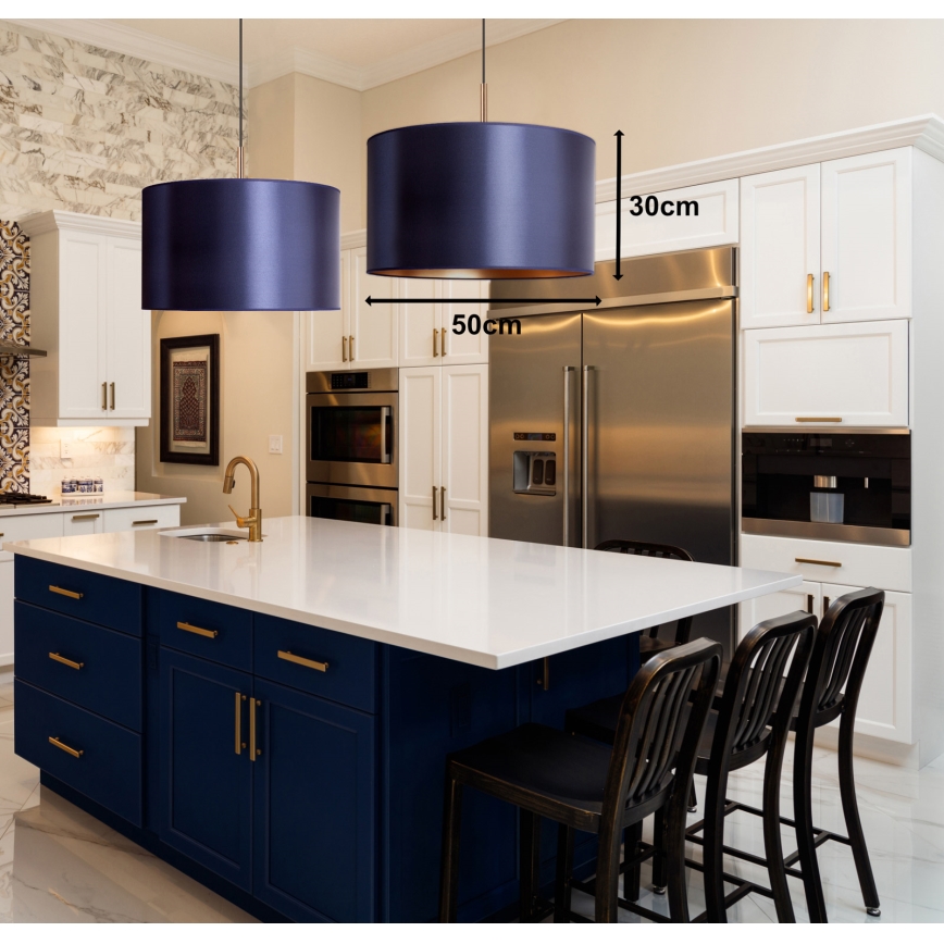 Duolla - Пендел CANNES 1xE27/15W/230V Ø 50 см черен/мед