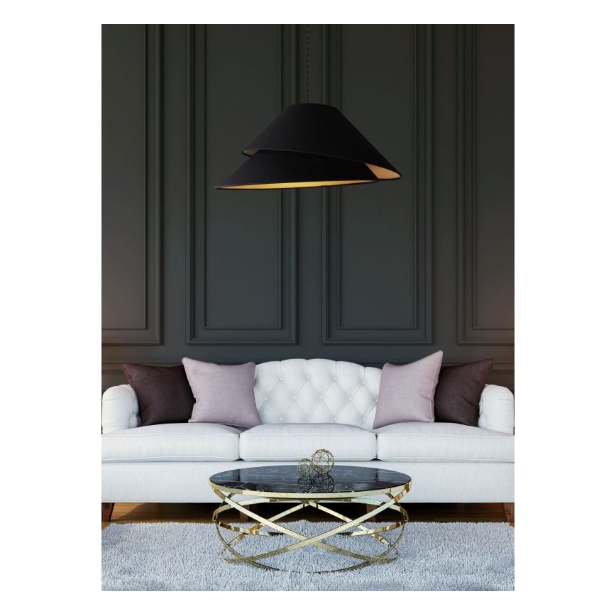 Duolla - Пендел COCO 1xE27/40W/230V Ø 50 см черен