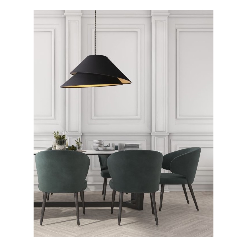 Duolla - Пендел COCO 1xE27/40W/230V Ø 50 см черен