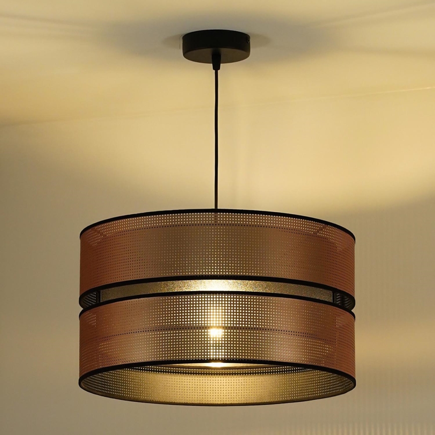 Duolla - Пендел COPPER SHINY 1xE27/15W/230V Ø 40 см меден/черен