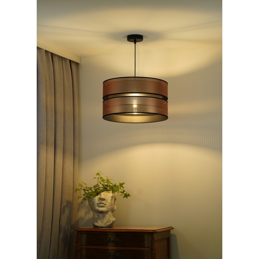 Duolla - Пендел COPPER SHINY 1xE27/15W/230V Ø 40 см меден/черен
