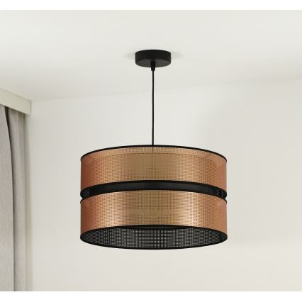 Duolla - Пендел COPPER SHINY 1xE27/15W/230V Ø 40 см меден/черен