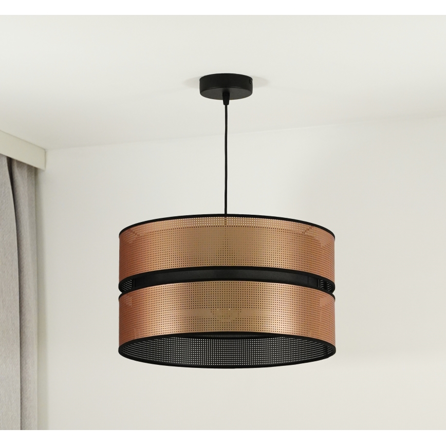 Duolla - Пендел COPPER SHINY 1xE27/15W/230V Ø 40 см меден/черен