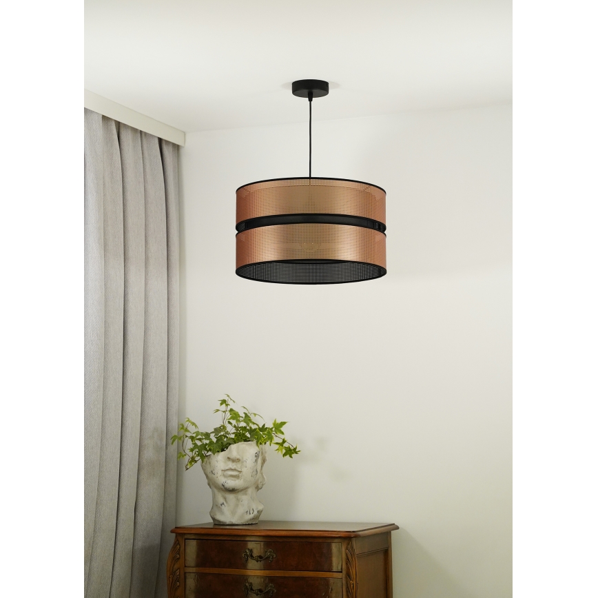 Duolla - Пендел COPPER SHINY 1xE27/15W/230V Ø 40 см меден/черен