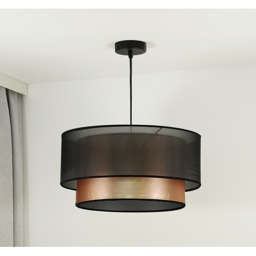 Duolla - Пендел COPPER SHINY 1xE27/15W/230V Ø 45 см кафяв/меден