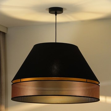Duolla - Пендел COPPER SHINY 1xE27/15W/230V Ø 60 см черен/меден
