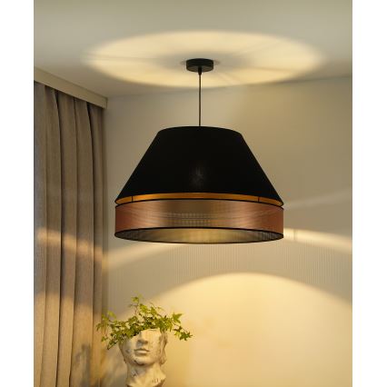 Duolla - Пендел COPPER SHINY 1xE27/15W/230V Ø 60 см черен/меден