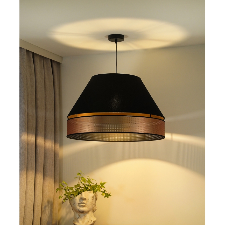 Duolla - Пендел COPPER SHINY 1xE27/15W/230V Ø 60 см черен/меден