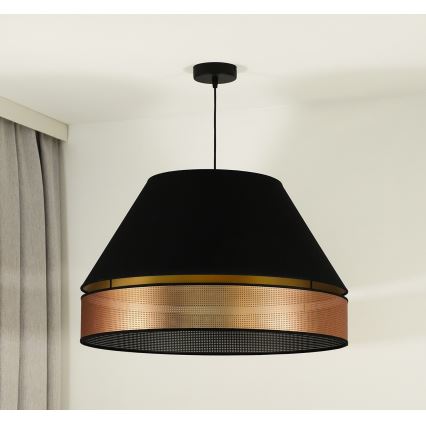 Duolla - Пендел COPPER SHINY 1xE27/15W/230V Ø 60 см черен/меден