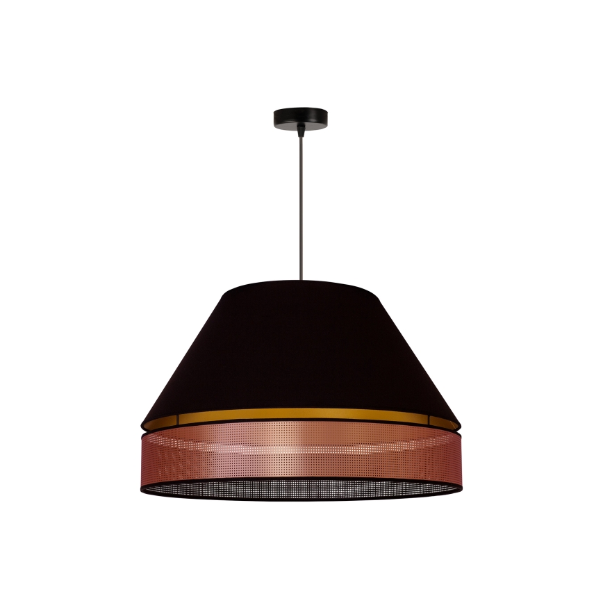 Duolla - Пендел COPPER SHINY 1xE27/15W/230V Ø 60 см черен/меден