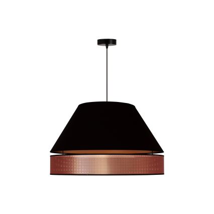 Duolla - Пендел COPPER SHINY 1xE27/15W/230V Ø 60 см черен/меден