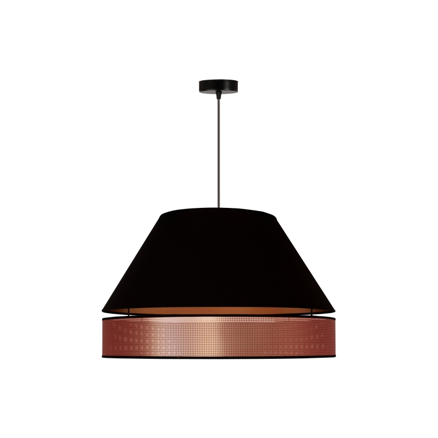 Duolla - Пендел COPPER SHINY 1xE27/15W/230V Ø 60 см черен/меден