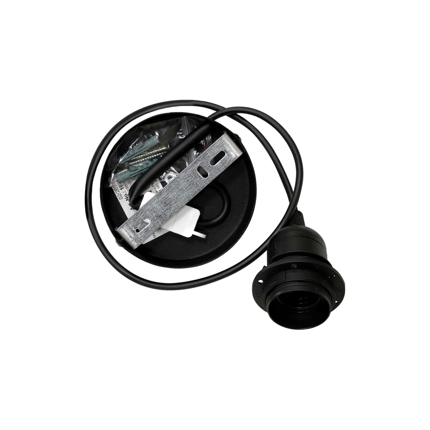 Duolla - Пендел COPPER SHINY 1xE27/15W/230V Ø 60 см черен/меден