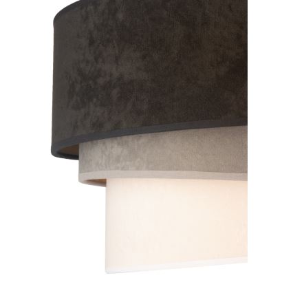 Duolla - Пендел DEVON 1xE27/40W/230V Ø 45 см черен/сив/бежов