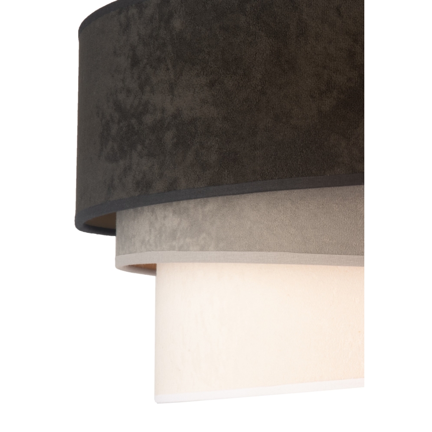 Duolla - Пендел DEVON 1xE27/40W/230V Ø 45 см черен/сив/бежов
