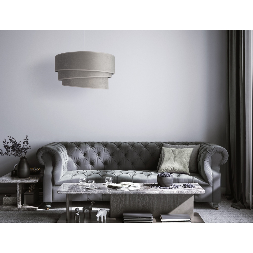 Duolla - Пендел DEVON 1xE27/40W/230V Ø 45 см сив