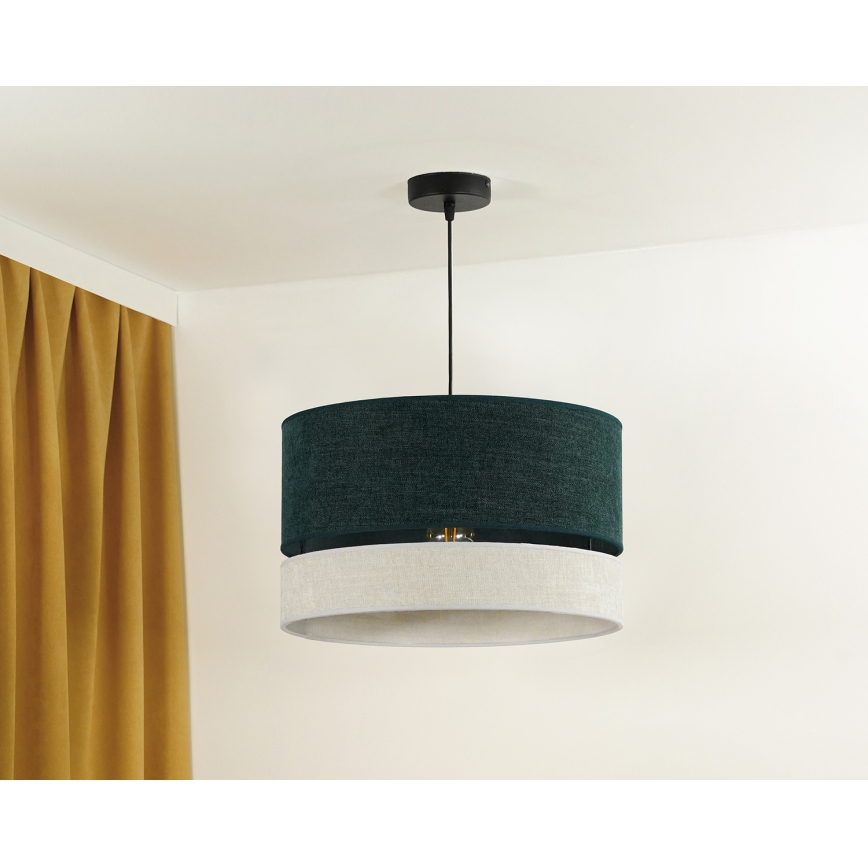 Duolla - Пендел DOUBLE 1xE27/15W/230V Ø 40 см зелен/сив