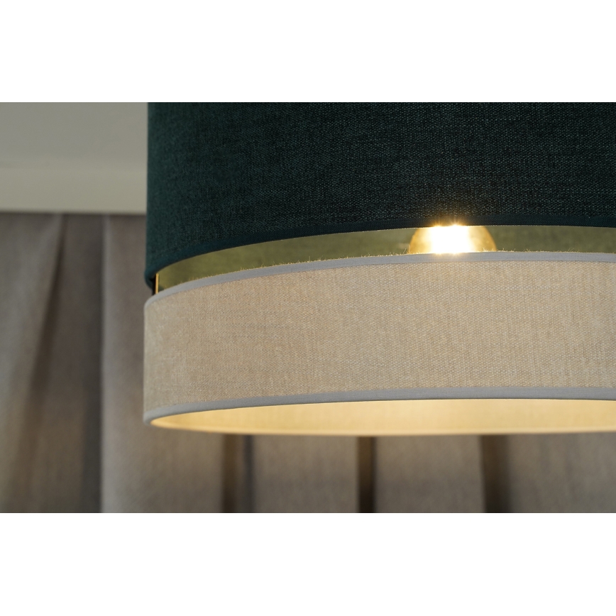 Duolla - Пендел DOUBLE 1xE27/15W/230V Ø 40 см зелен/сив