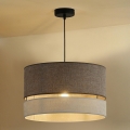 Duolla - Пендел DOUBLE 1xE27/15W/230V Ø 40 см кафяв/сив
