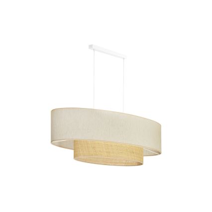 Duolla - Пендел DOUBLE OVAL NATURE 2xE27/15W/230V кремав/бежов