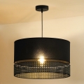 Duolla - Пендел DOUBLE RATTAN 1xE27/15W/230V Ø 40 см черен