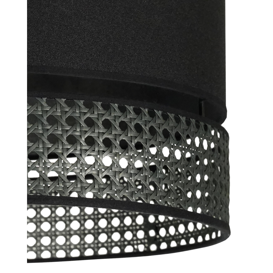 Duolla - Пендел DOUBLE RATTAN 1xE27/15W/230V Ø 40 см черен
