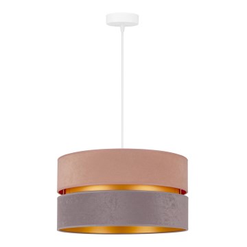 Duolla - Пендел DUO 1xE27/15W/230V Ø 40 см бежов/сив