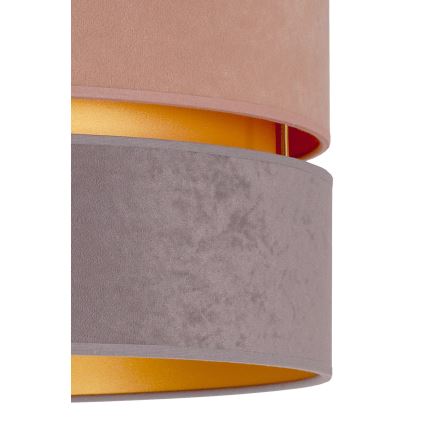 Duolla - Пендел DUO 1xE27/15W/230V Ø 40 см бежов/сив