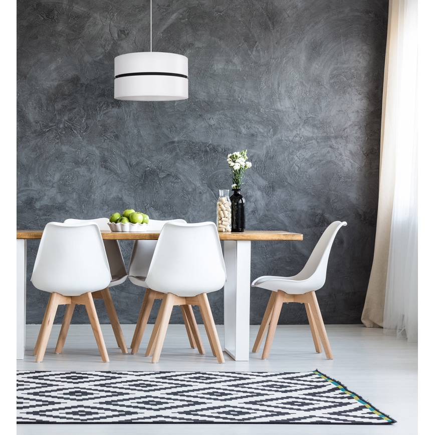 Duolla - Пендел DUO 1xE27/15W/230V Ø 40 см бял/черен