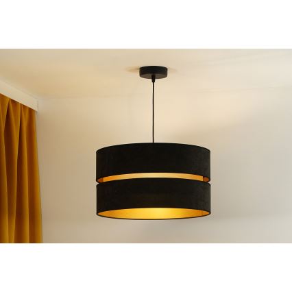 Duolla - Пендел DUO 1xE27/15W/230V Ø 40 см черен/златист
