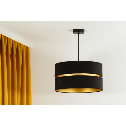 Duolla - Пендел DUO 1xE27/15W/230V Ø 40 см черен/златист