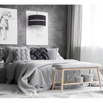 Duolla - Пендел DUO 1xE27/15W/230V Ø 40 см черен/бял