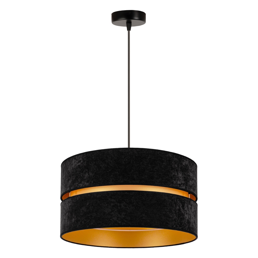Duolla - Пендел DUO 1xE27/15W/230V Ø 40 см черен/златист