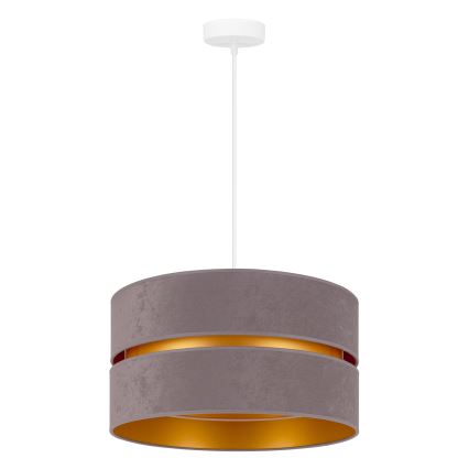 Duolla - Пендел DUO 1xE27/15W/230V Ø 40 см сив
