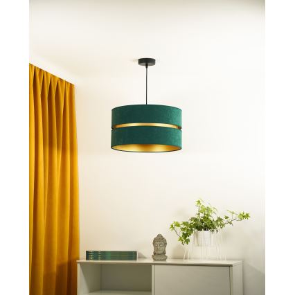 Duolla - Пендел DUO 1xE27/15W/230V Ø 40 см зелен/златист